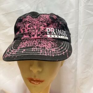 Women's Cadet style VTG. Primos Hunting Cap/black / pink graphics and glitter